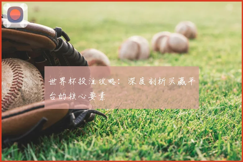 世界杯投注攻略：深度剖析买赢平台的核心要素